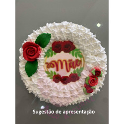 Folhas Roseira Verde em Pasta de Açúcar 3x1,5 cm