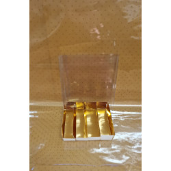 Caixa Bombons branca, Interior Dourado 145x145x35mm