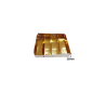 Caixa Bombons Esferas Amarelas, Interior Dourado 145x145x35mm