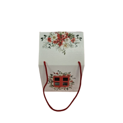 Caixa para presentes casa c/cordão White Little Houses 200x200x180mm