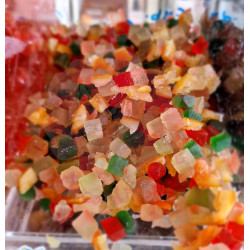 Fruta sortida picada escorrida para Bolos
