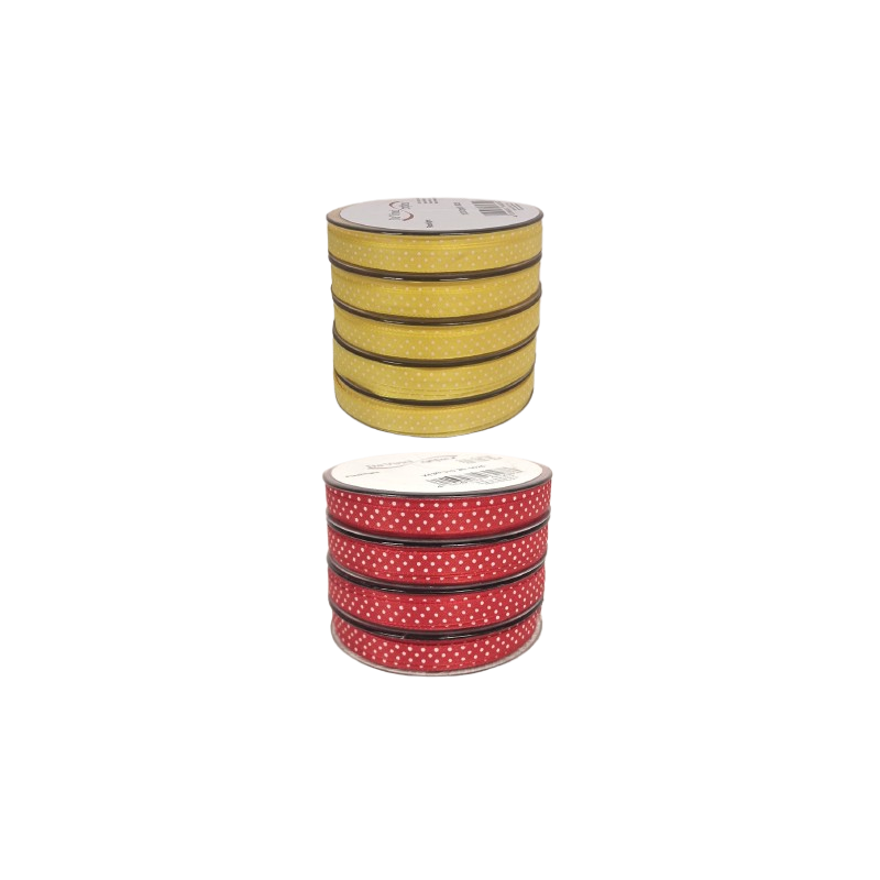 Rolo Fita de algodão com pintas brancas