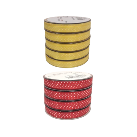 Rolo Fita de algodão com pintas brancas