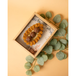 Caixa Kraft c/ tampa Ovo Páscoa - encaixe p/colher 20x16x5cm 150/250grs