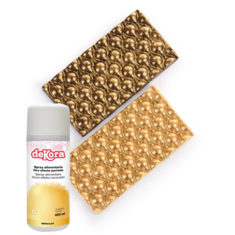 400ml Corante Spray Comestível Ouro Efeito Pérola - Dekora