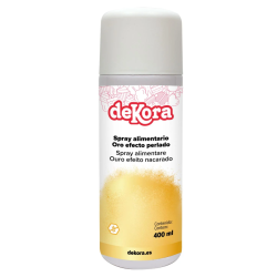400ml Corante Spray Comestível Ouro Efeito Pérola - Dekora
