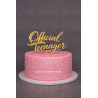 Topo de Bolo "Oficial Teenager" ouro