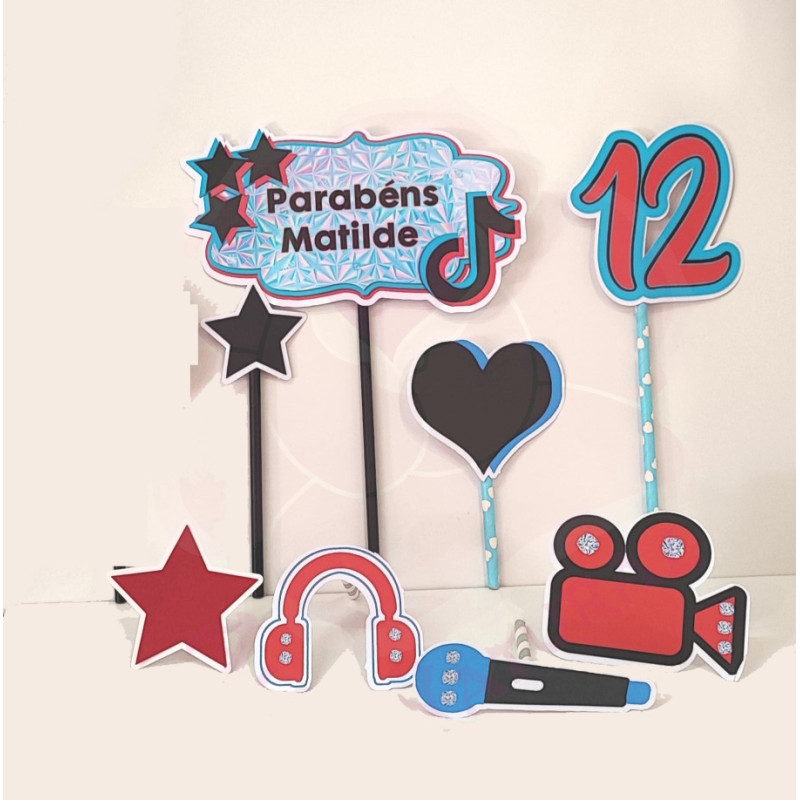 Toppers Aniversário personalizado redes sociais