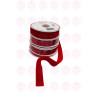 Fita de veludo cor vinho vermelho 10M