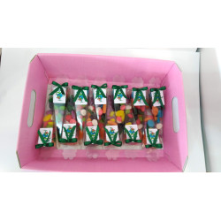 Tabuleiro Cartão Rosa Cabaz / Presente / Pastelaria 310x220x90mm