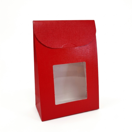 Caixa vermelha c/ Janela 90x45x130mm
