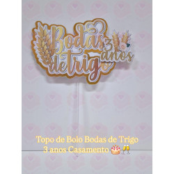 Topper para bolo Bodas de...