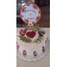 Toppers para bolo Bodas de Louça - 22 anos casamento