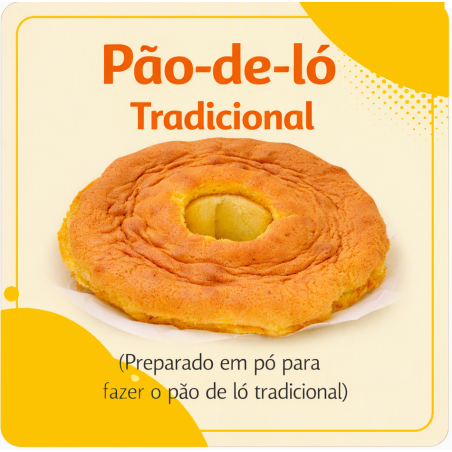 Preparado Bolo Pão-de-ló Tradicional - 500Gr