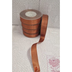 Fita de cetim brilhante castanho claro ouro glitter 25M