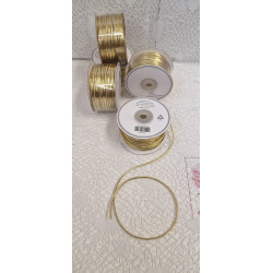 Cordão embrulho metalizado dourado 50M