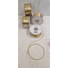 Cordão embrulho metalizado dourado 50M