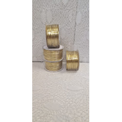 Cordão embrulho metalizado dourado 50M