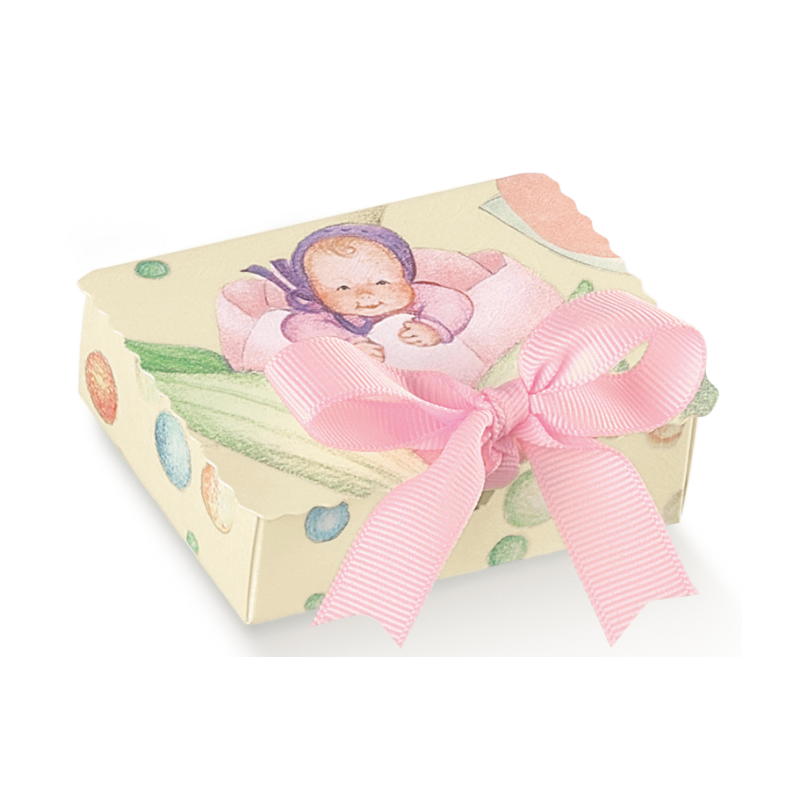 Caixa Tulipa Rosa C/Janela 70x55x22mm