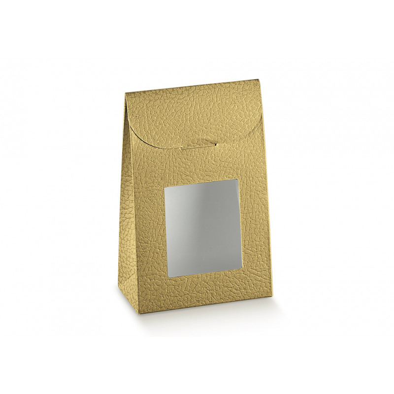 Caixa c/ Janela Dourado 90X45X130MM