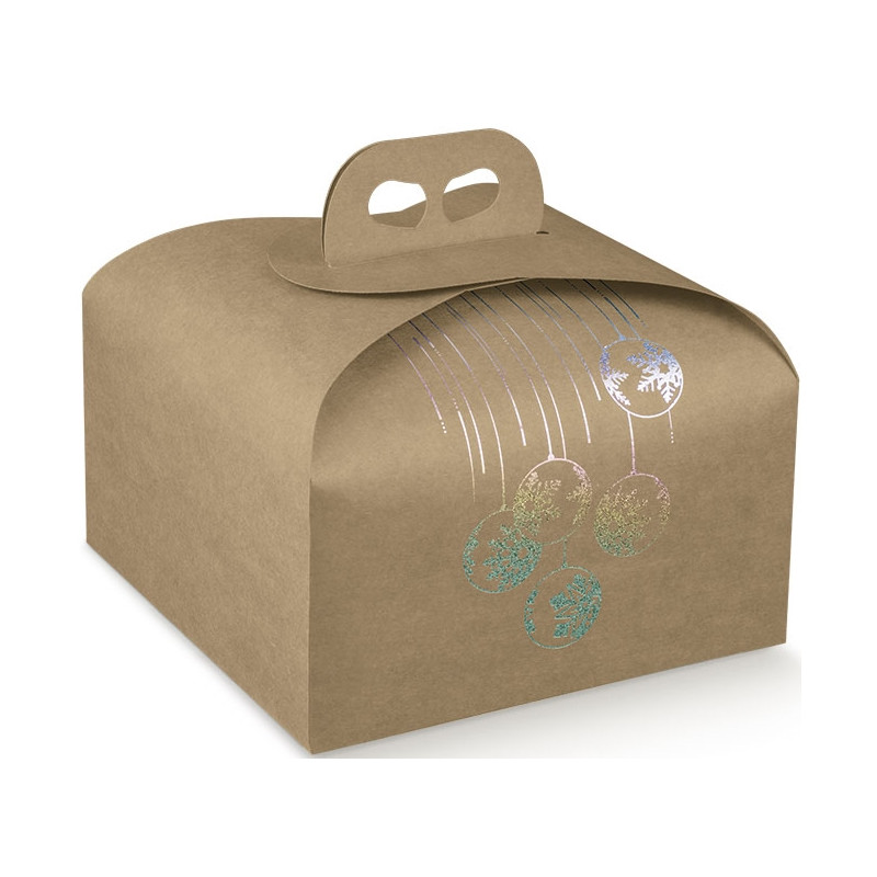 Caixa Panetone Esferas Kraft 245x245x130mm