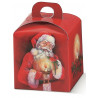 Caixa Panetone Pai Natal 100x100x100mm