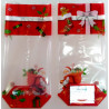 Saco Celofane Fundo Cartão "Xmas" 10x22x4,5cm