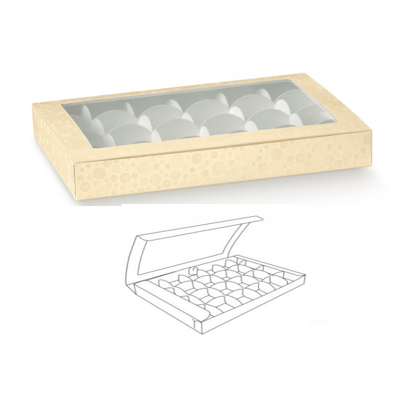 Caixa Prática c/Janela p/Doces 240x160x30mm