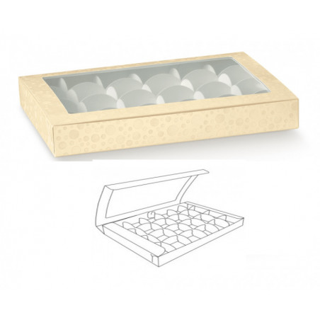 Caixa Prática c/Janela p/Doces 240x160x30mm