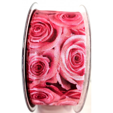 Rolo Fita Algodão Rosas 15m