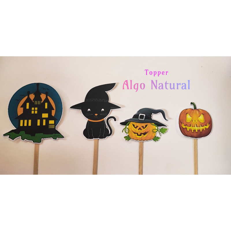 Toppers Halloween cupcakes 4 pcs