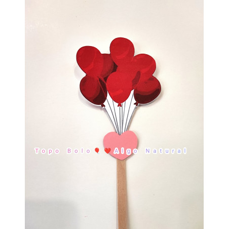 Topper Balões vermelhos Amor