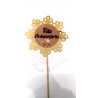 Topper "Feliz Aniversário" Dourado