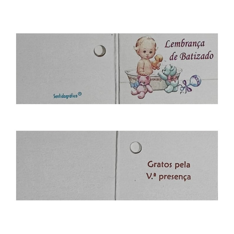 Etiqueta Batizado Bebé Rosa