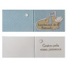 Etiqueta Batizado Cegonha Azul Pintas