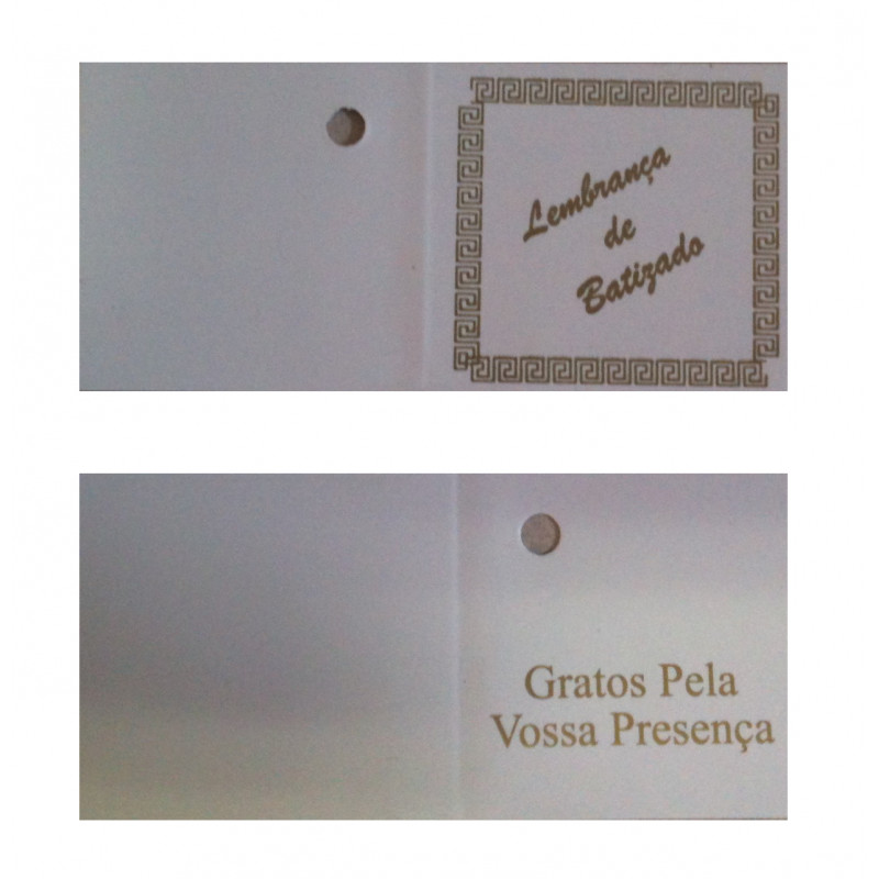 Etiqueta Batizado Dourado