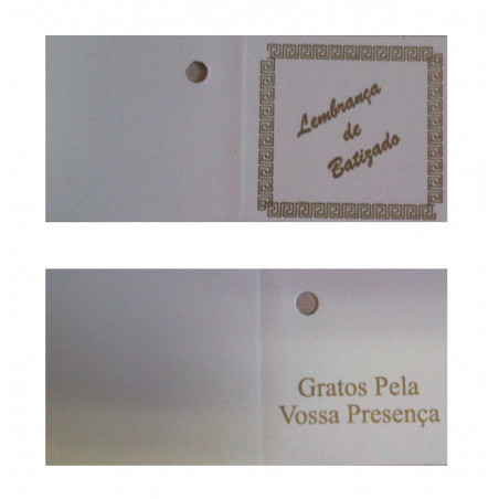 Etiqueta Batizado Dourado