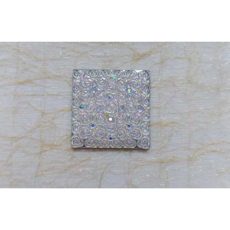 Quadrado Resina Pérola 2,5x2,5 cm