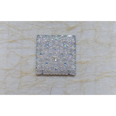 Quadrado Resina Pérola 2,5x2,5 cm