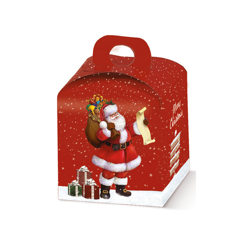 Caixa Panetone Santa Claus 100x100x100mm