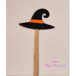 Topper Halloween mini chapéu bruxa